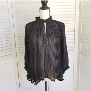 Marc New York, Black Long Sleeve Blouse Size Med